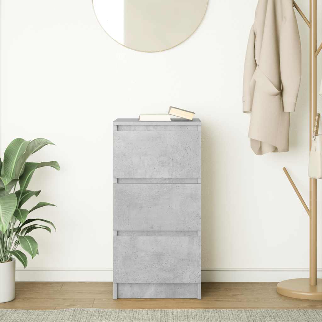 Bufetă Gri Beton 37,5x35x76 cm Lemn prelucrat GartenMobel Dekor