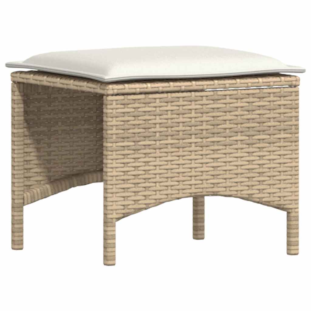 Set mobilier de grădină cu perne, 3 piese, bej, poliratan GartenMobel Dekor