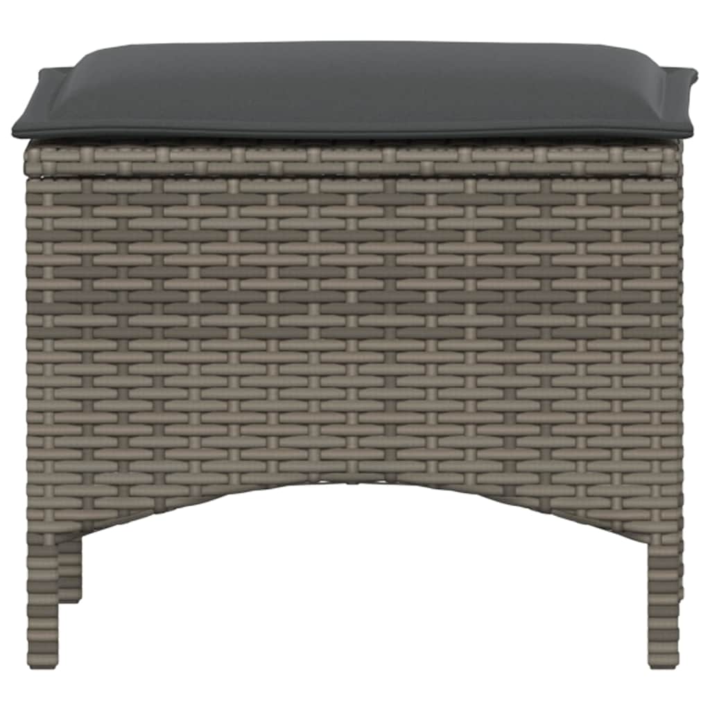 Set mobilier de grădină cu perne, 3 piese, gri, poliratan GartenMobel Dekor