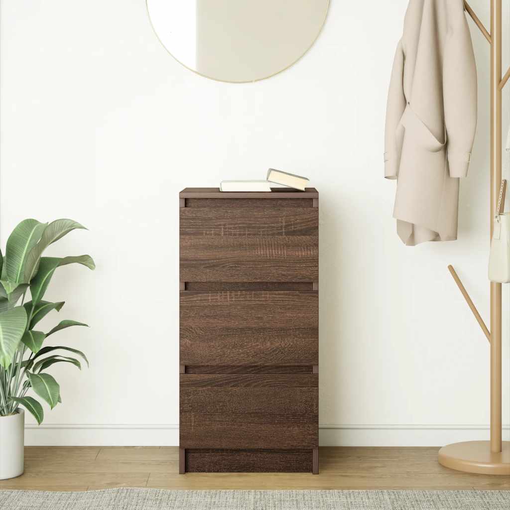Bufetă Stejar maro 37,5x35x76 cm Lemn prelucrat GartenMobel Dekor