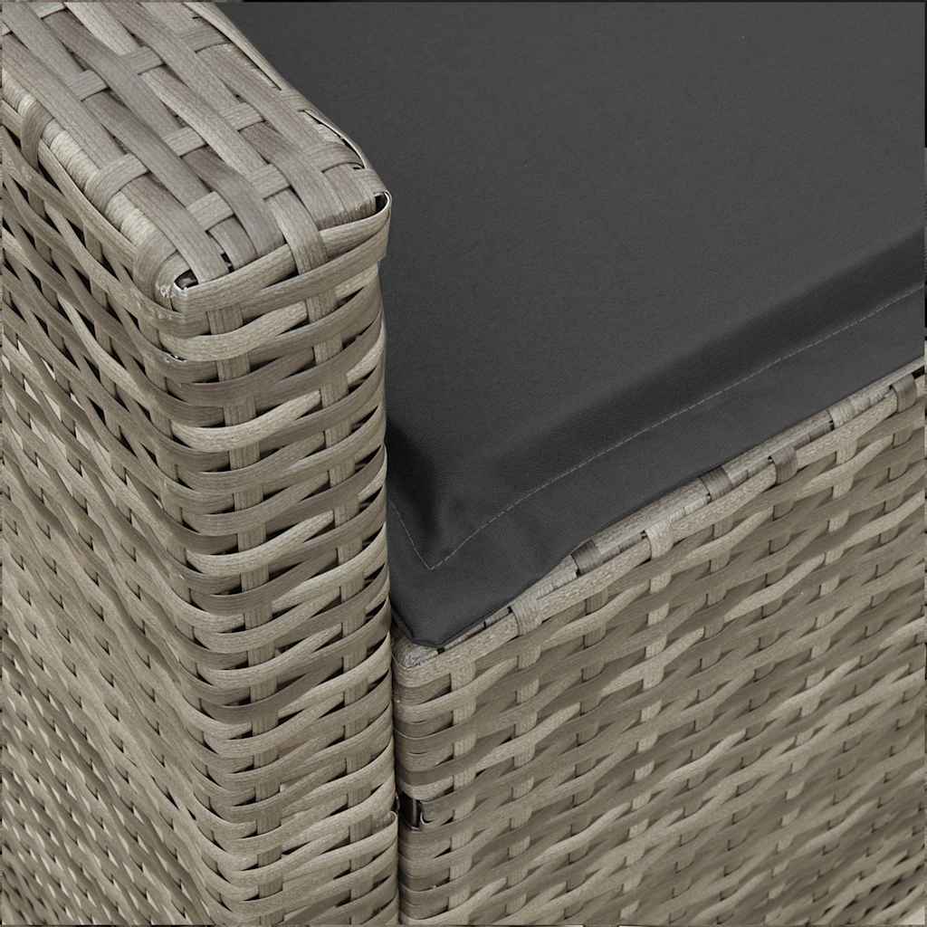Canapea de grădină cu perne, gri, poliratan GartenMobel Dekor