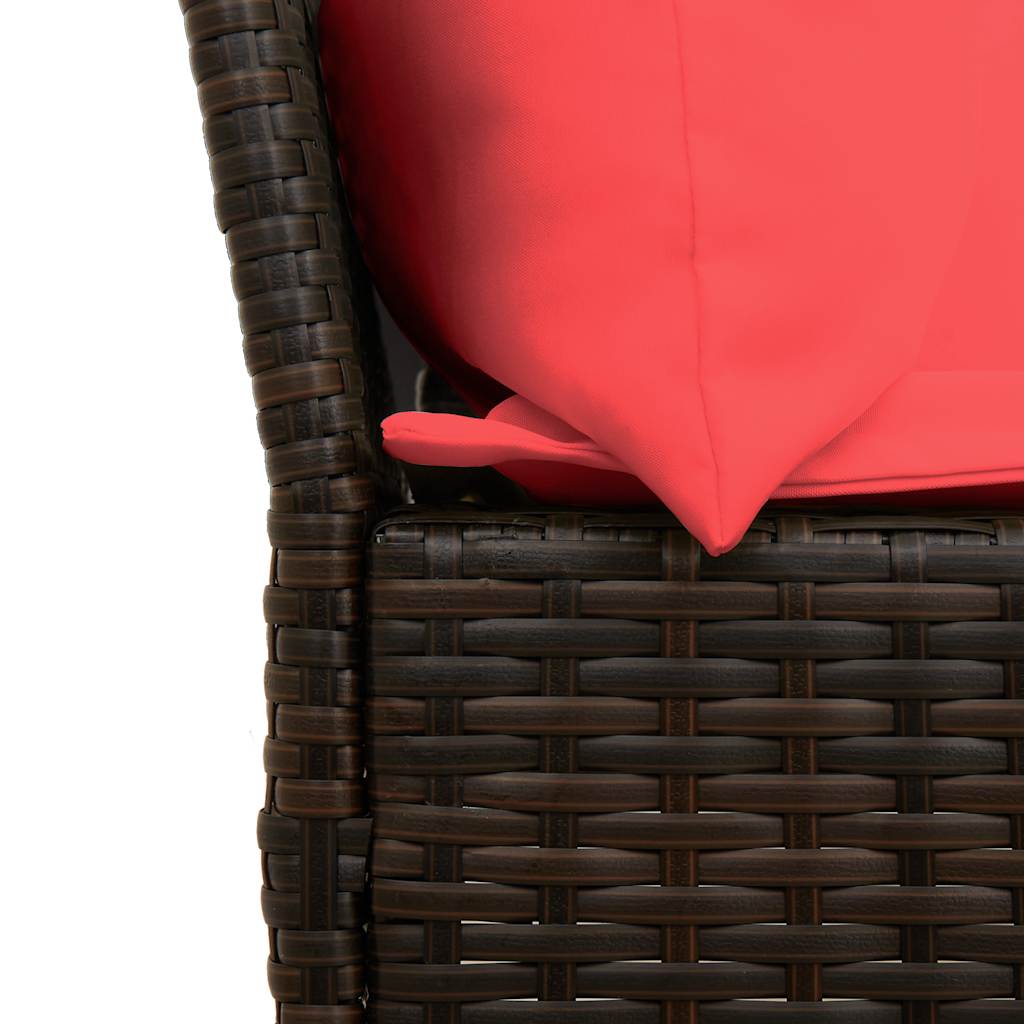 Canapea de grădină cu perne din polirattan maro GartenMobel Dekor