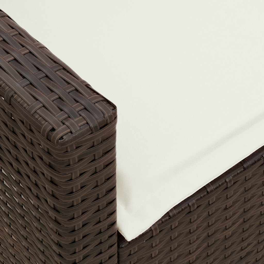 Canapea de grădină cu perne din polirattan maro GartenMobel Dekor