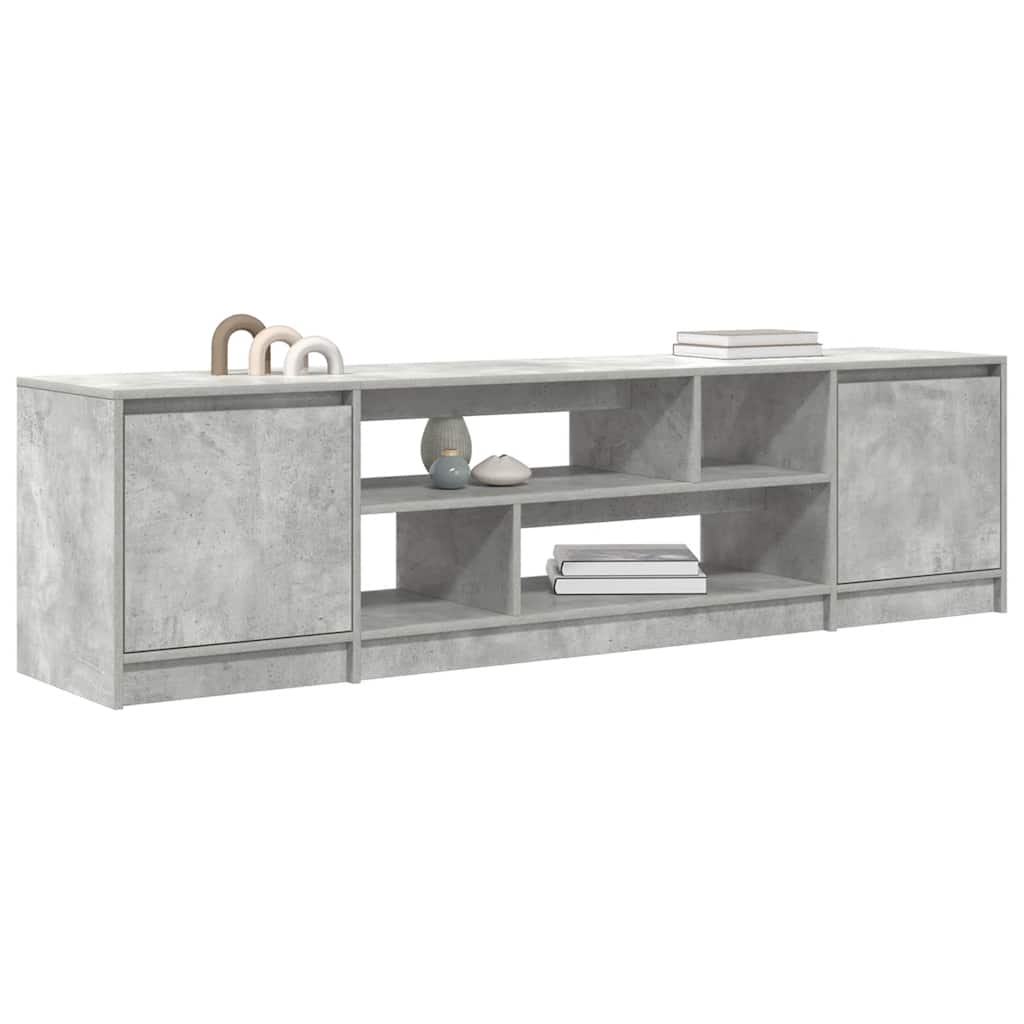 Comodă TV, gri beton, 188,5x41x50 cm, lemn prelucrat GartenMobel Dekor