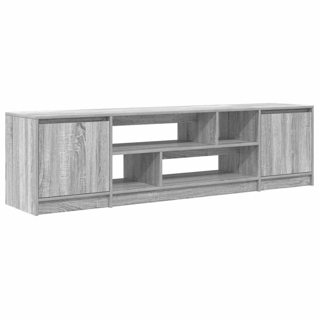 Comodă TV, gri sonoma, 188,5x41x50 cm, lemn prelucrat GartenMobel Dekor