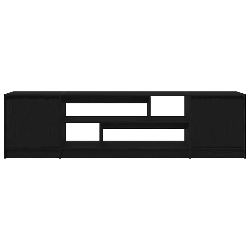 Dulap TV Stejar Negru 188,5x41x50 cm Lemn prelucrat GartenMobel Dekor