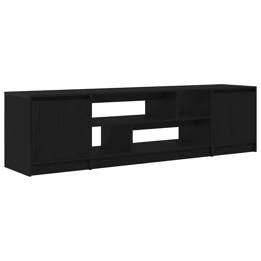 Dulap TV Stejar Negru 188,5x41x50 cm Lemn prelucrat GartenMobel Dekor