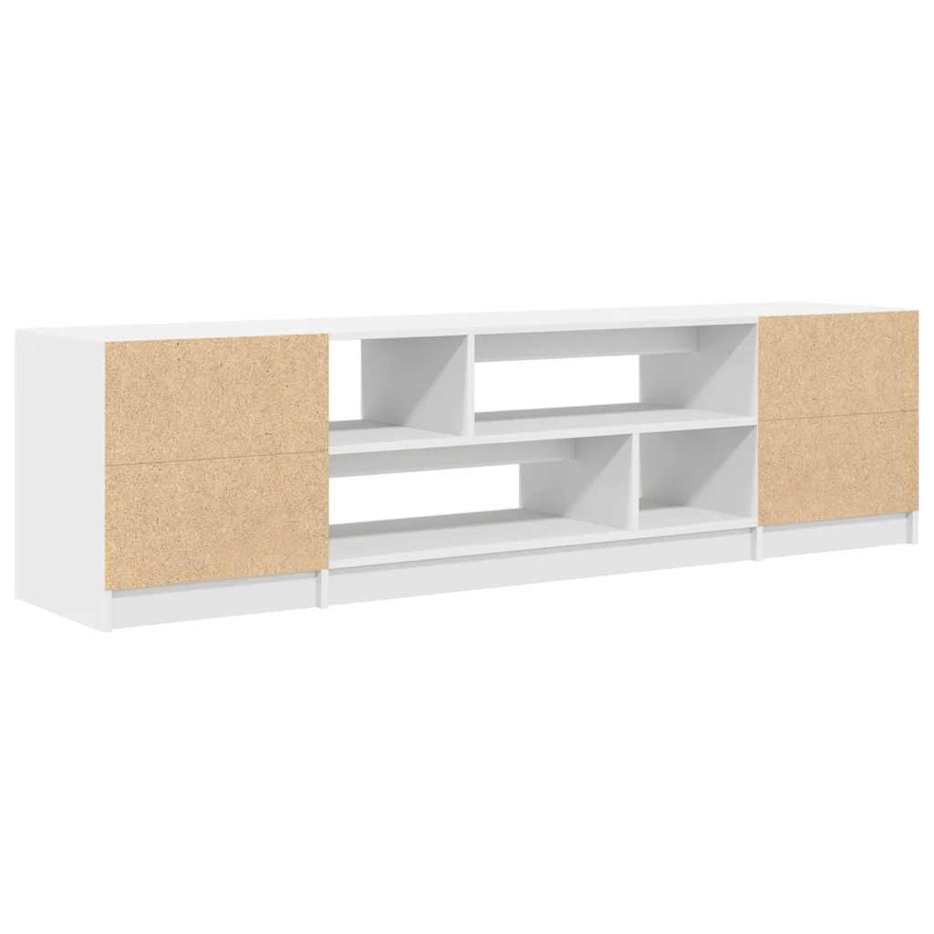 Dulap TV alb 188,5x41x50 cm lemn prelucrat GartenMobel Dekor