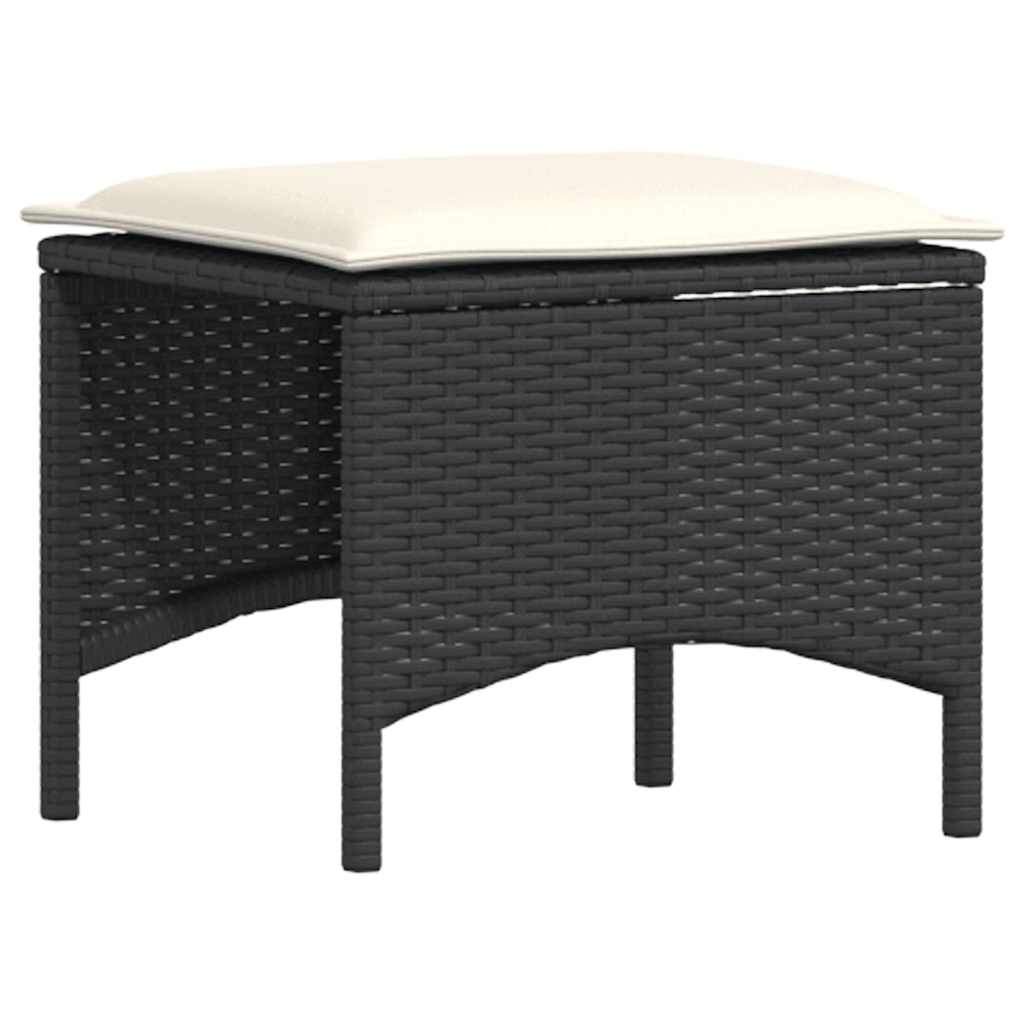 Set canapea de grădină 4 piese cu perne, în formă de L negru GartenMobel Dekor