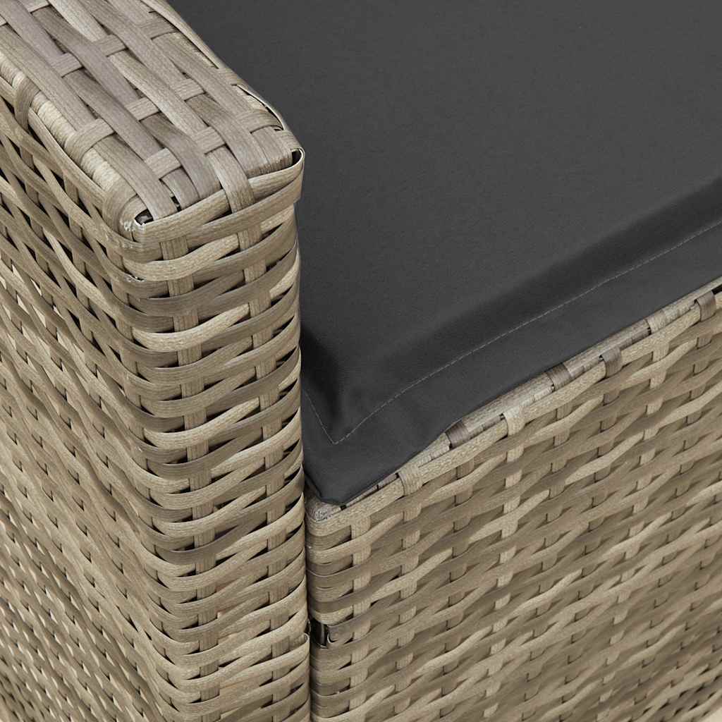 Set canapea grădină 4 piese cu perne formă L polirattan gri GartenMobel Dekor