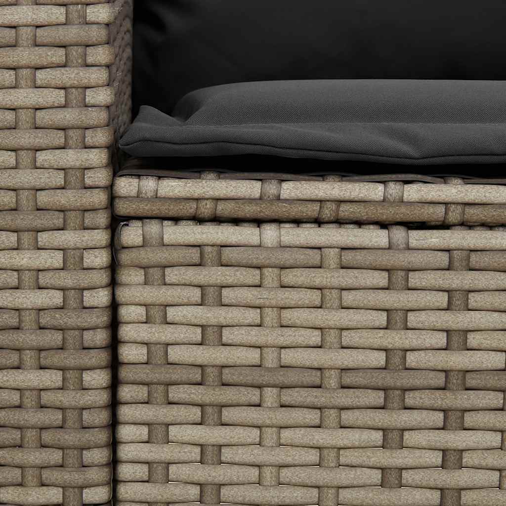 Set canapea grădină 4 piese cu perne formă L polirattan gri GartenMobel Dekor