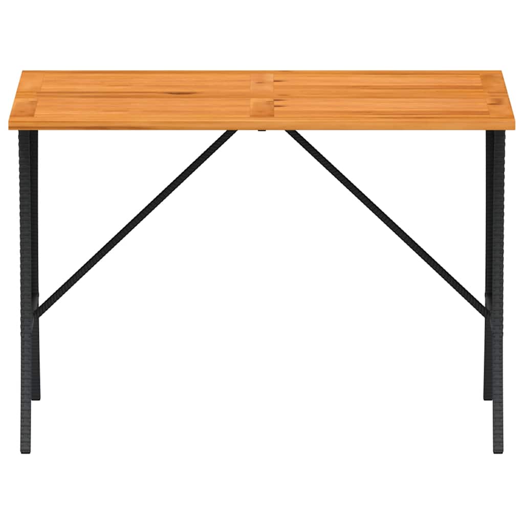 Set mobilier de grădină cu perne, 3 piese, negru, poliratan GartenMobel Dekor