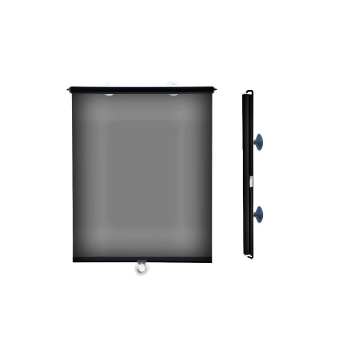 Parasolar retractabil folie geam neagra cu ventuze, Super Dark  Black  46x130cm Cod: KNG-95293 Automotive TrustedCars