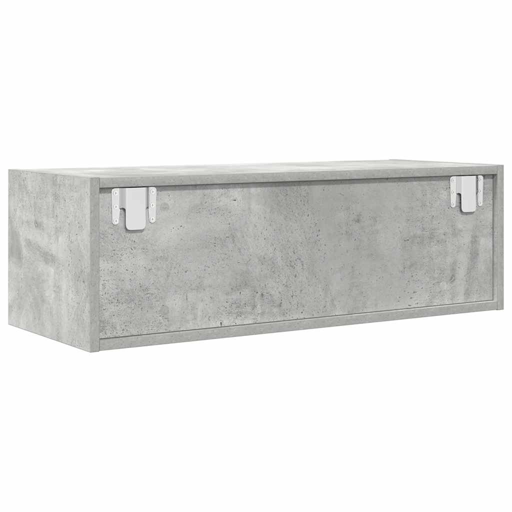 Dulap TV Beton Gri 80x31x25,5 cm Lemn prelucrat GartenMobel Dekor
