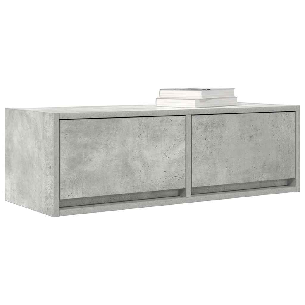 Dulap TV Beton Gri 80x31x25,5 cm Lemn prelucrat GartenMobel Dekor