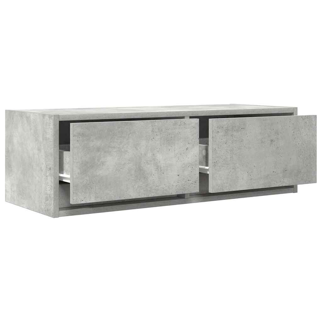 Dulap TV Beton Gri 80x31x25,5 cm Lemn prelucrat GartenMobel Dekor