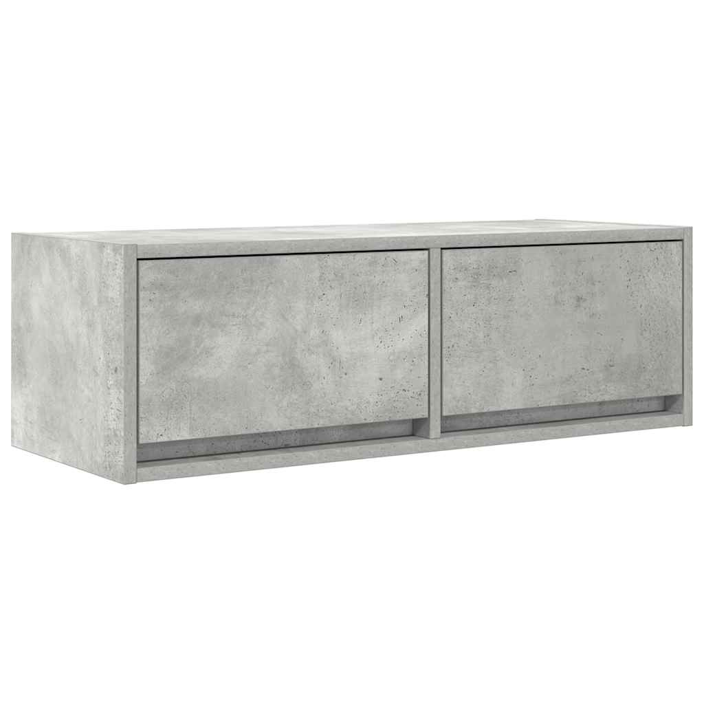 Dulap TV Beton Gri 80x31x25,5 cm Lemn prelucrat GartenMobel Dekor