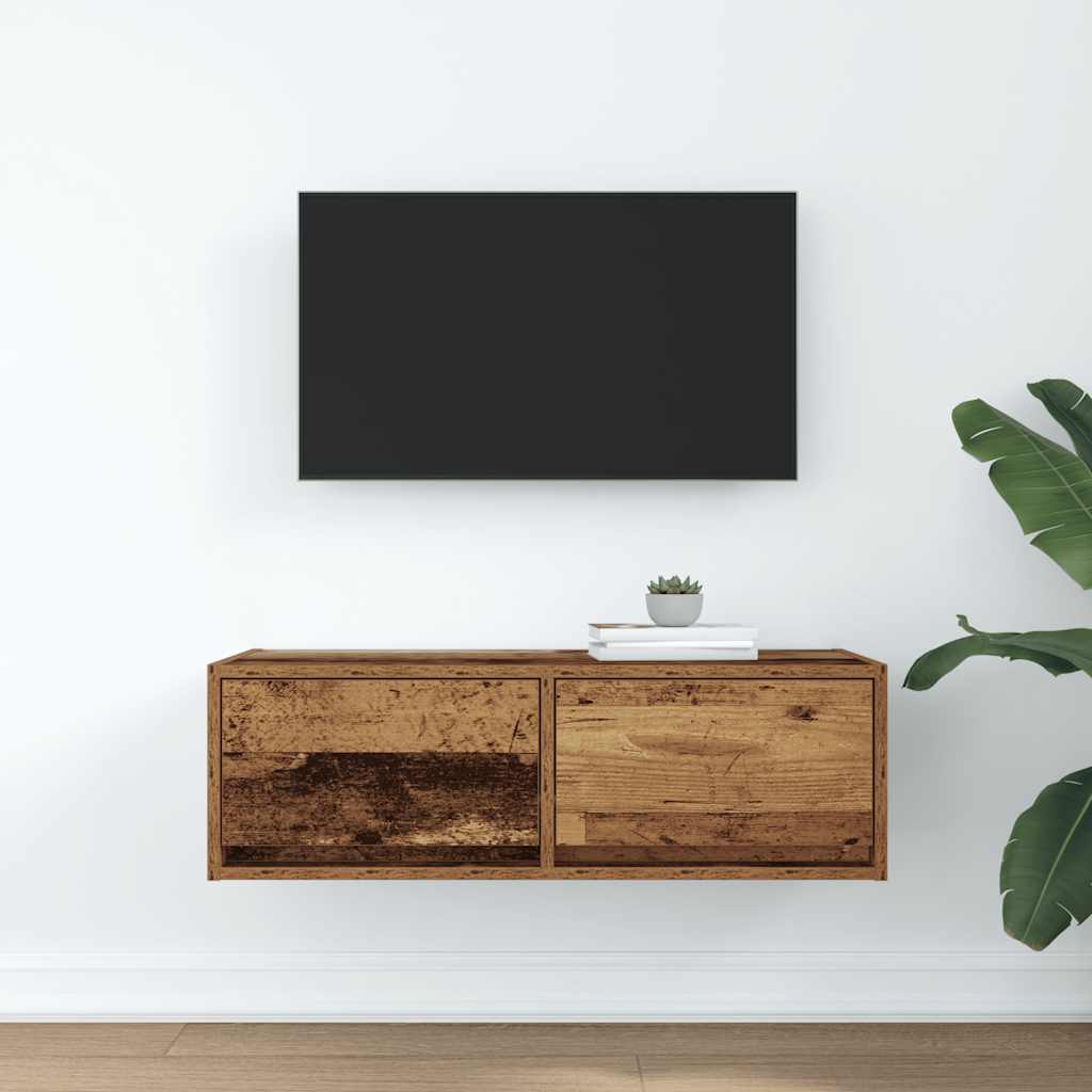 Dulap TV Lemn vechi 80x31x25,5 cm Lemn prelucrat GartenMobel Dekor