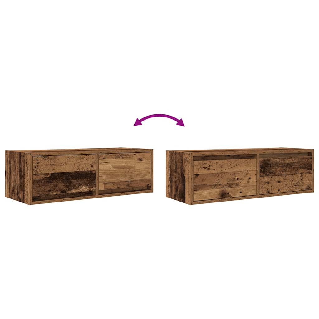 Dulap TV Lemn vechi 80x31x25,5 cm Lemn prelucrat GartenMobel Dekor