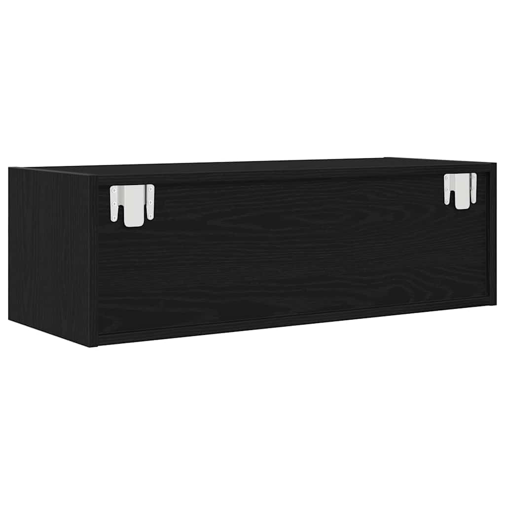 Dulap TV Stejar negru 80x31x25,5 cm Lemn prelucrat GartenMobel Dekor