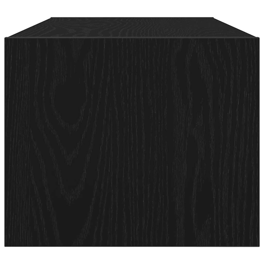 Dulap TV Stejar negru 80x31x25,5 cm Lemn prelucrat GartenMobel Dekor