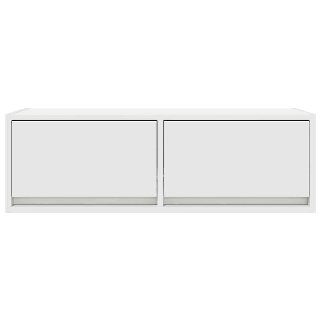 Dulap TV alb 80x31x25,5 cm lemn prelucrat GartenMobel Dekor