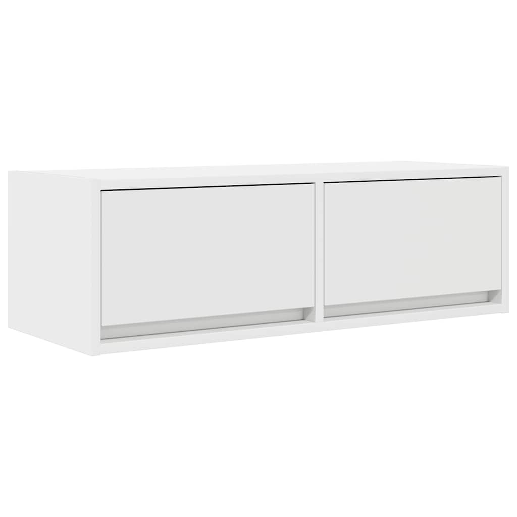 Dulap TV alb 80x31x25,5 cm lemn prelucrat GartenMobel Dekor