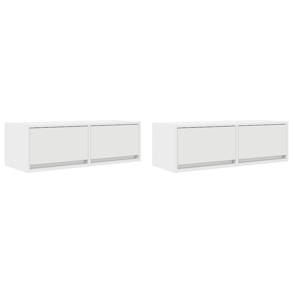 Dulapuri TV 2 buc Alb 80x31x25,5 cm Lemn prelucrat GartenMobel Dekor