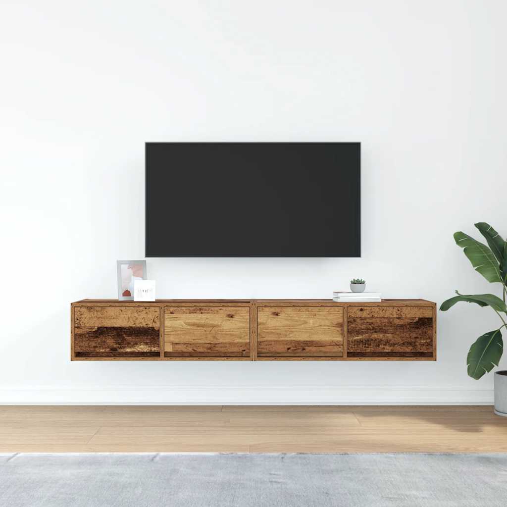 Dulapuri TV 2 buc Lemn vechi 80x31x25,5 cm Lemn prelucrat GartenMobel Dekor