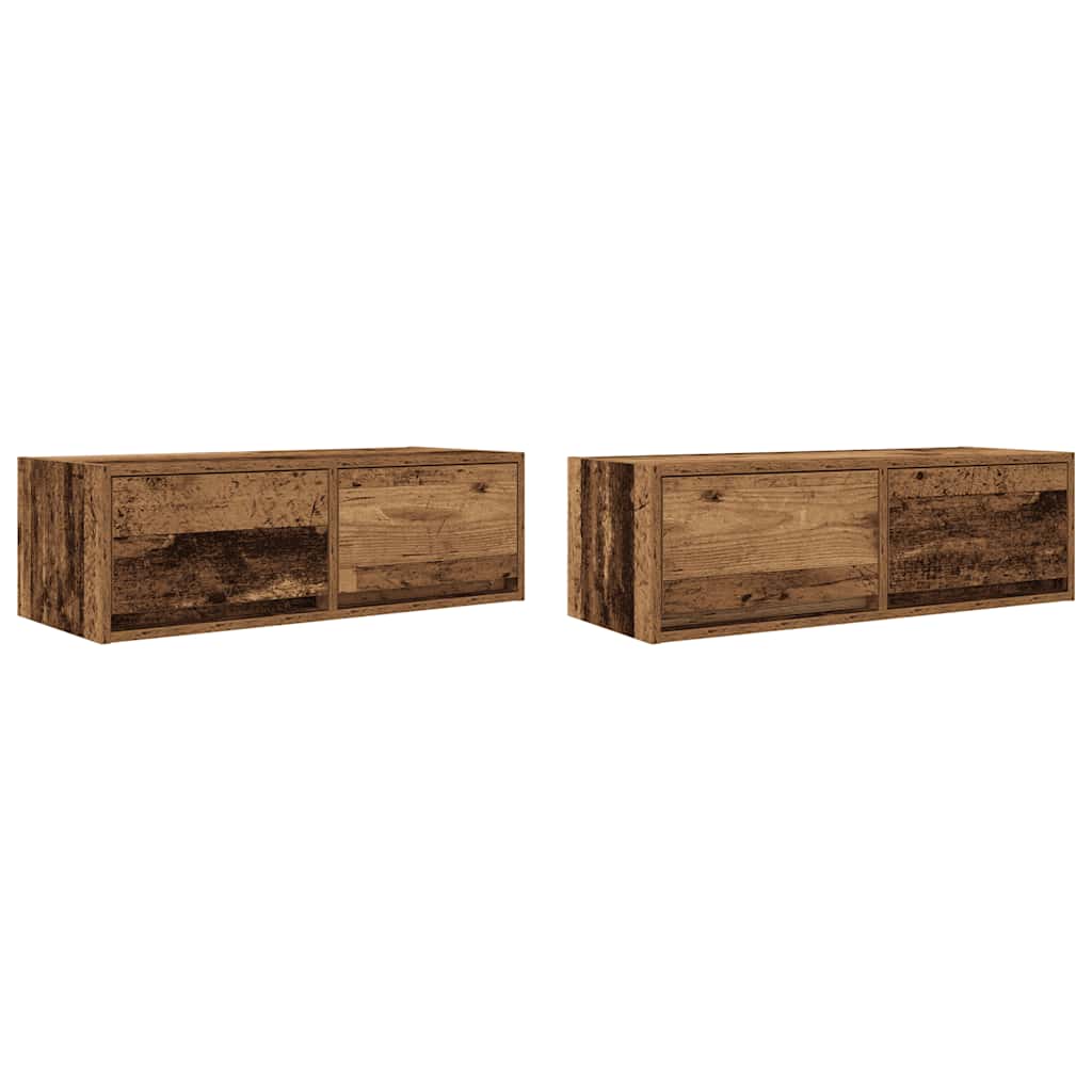 Dulapuri TV 2 buc Lemn vechi 80x31x25,5 cm Lemn prelucrat GartenMobel Dekor