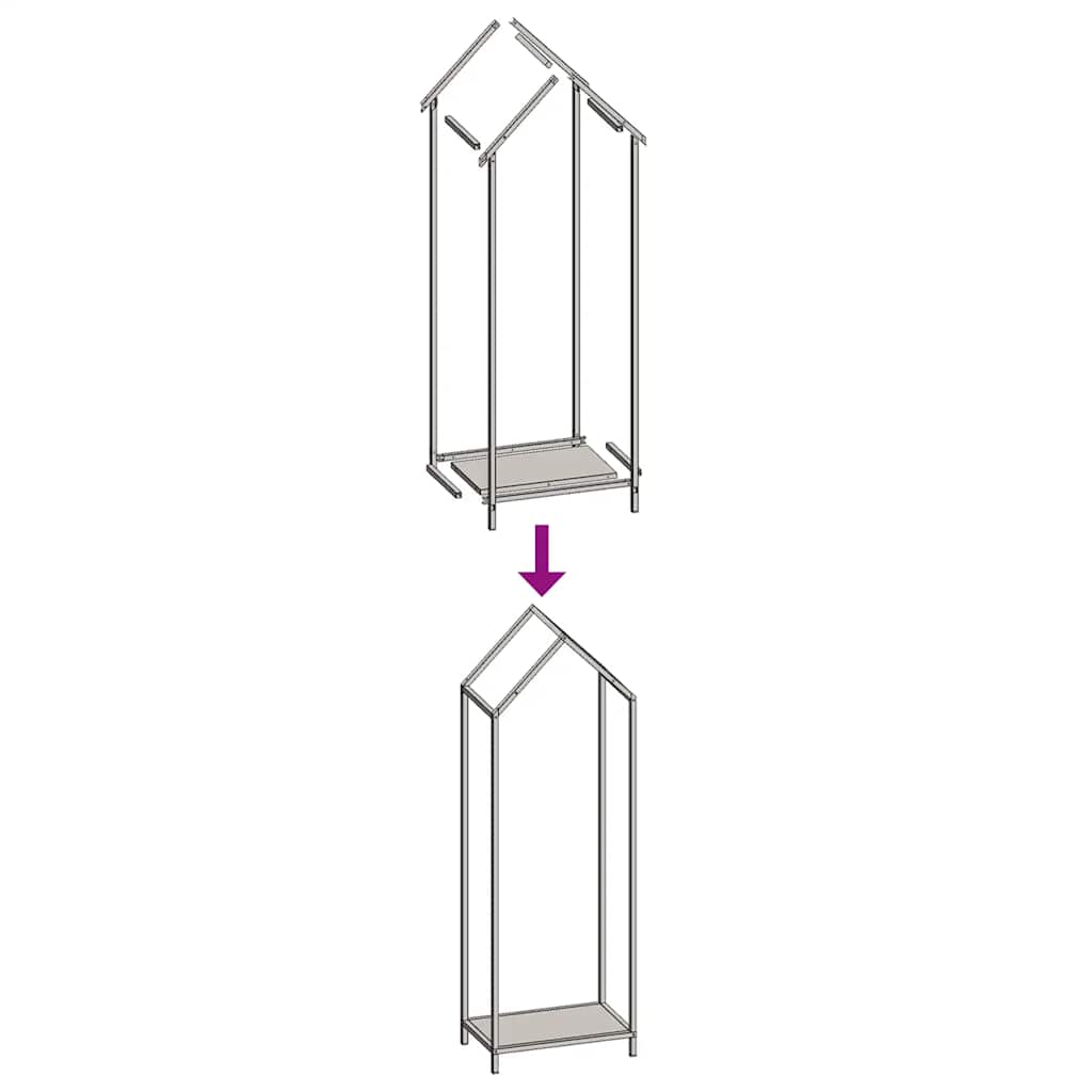Suport pentru lemne de foc Antracit Oțel laminat la rece GartenMobel Dekor