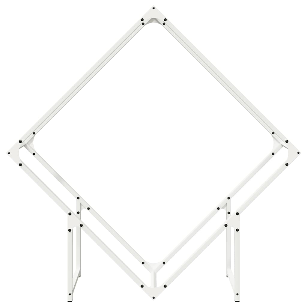 Suport pentru lemne de foc alb Oțel laminat la rece GartenMobel Dekor