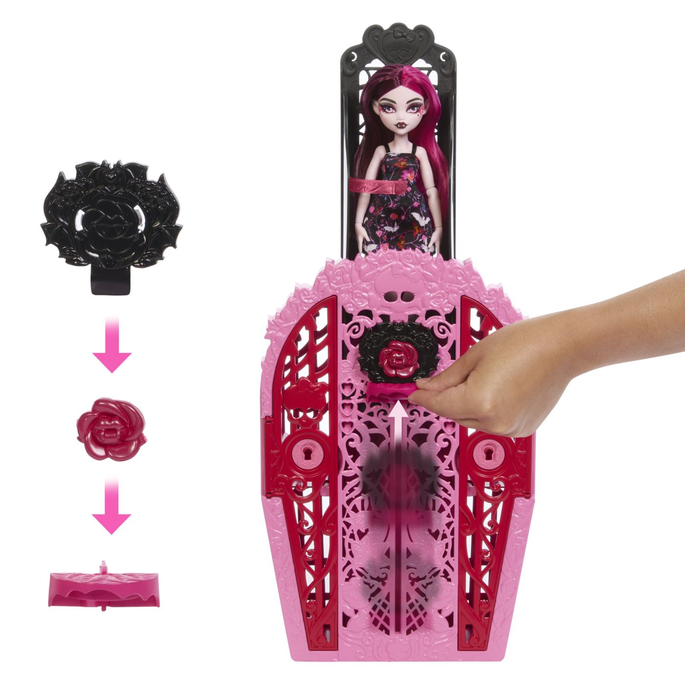 MONSTER HIGH GRADINA DE LA MIEZUL NOPTII PAPUSA DRACULAURA SuperHeroes ToysZone