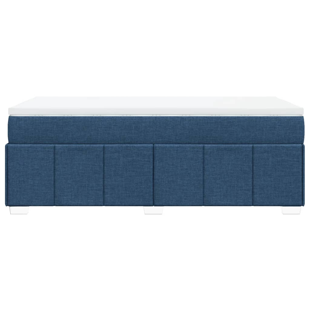 Pat box spring cu saltea, albastru, 80x200 cm, textil GartenMobel Dekor
