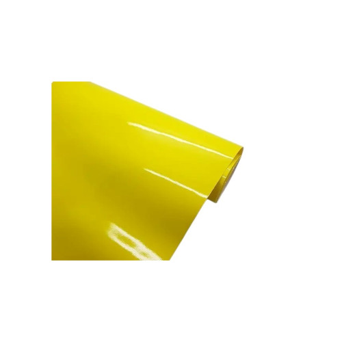 Folie auto caroserie autocolant PET Premium cu tehnologie de eliminare a bulelor galben 1mx1,52m Cod: SP070X Automotive TrustedCars