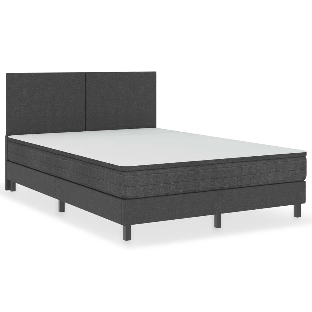 Tăblie de pat, gri închis, 140 x 200 cm, material textil  GartenMobel Dekor