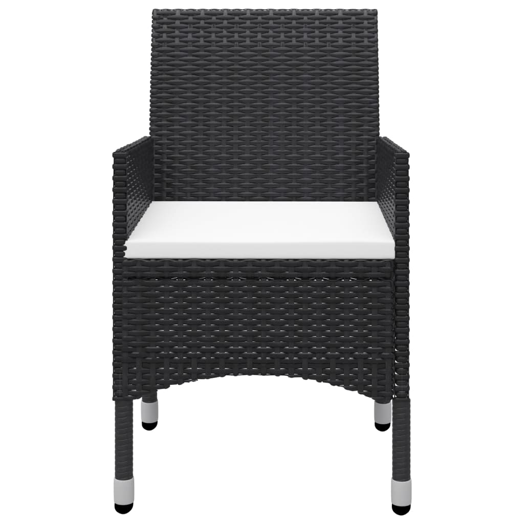 Set mobilier de grădină cu perne, 3 piese, negru GartenMobel Dekor