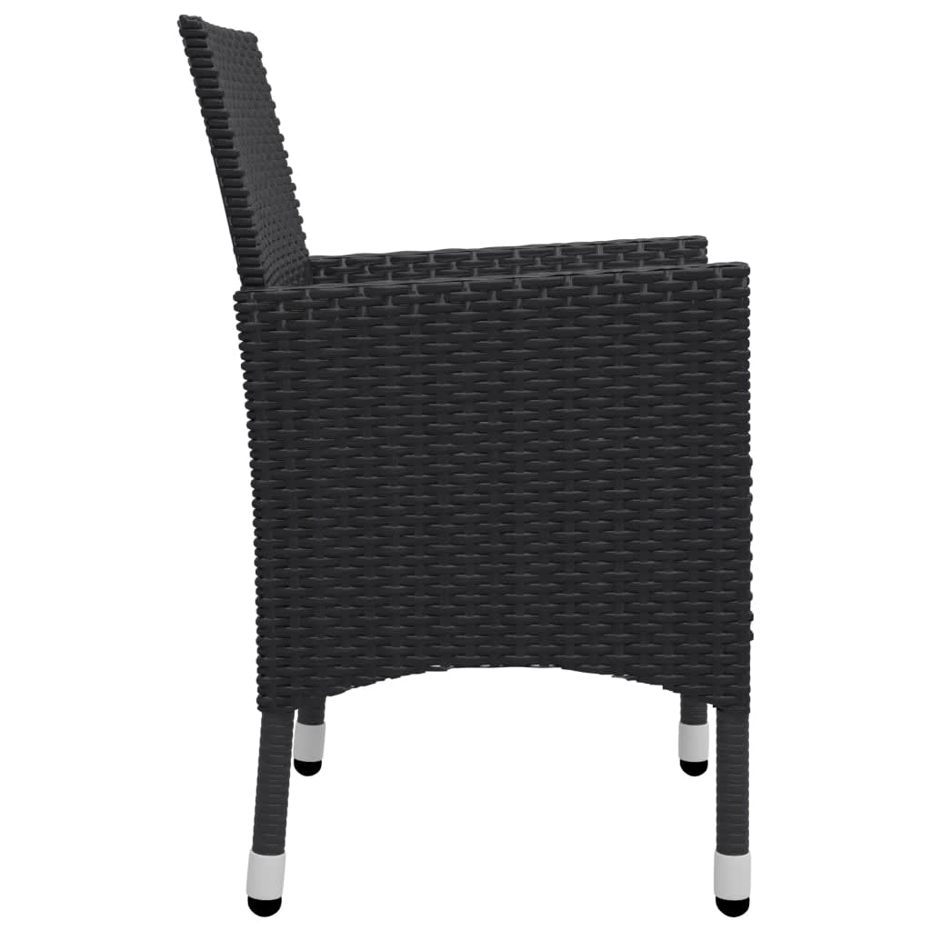 Set mobilier de grădină cu perne, 3 piese, negru GartenMobel Dekor
