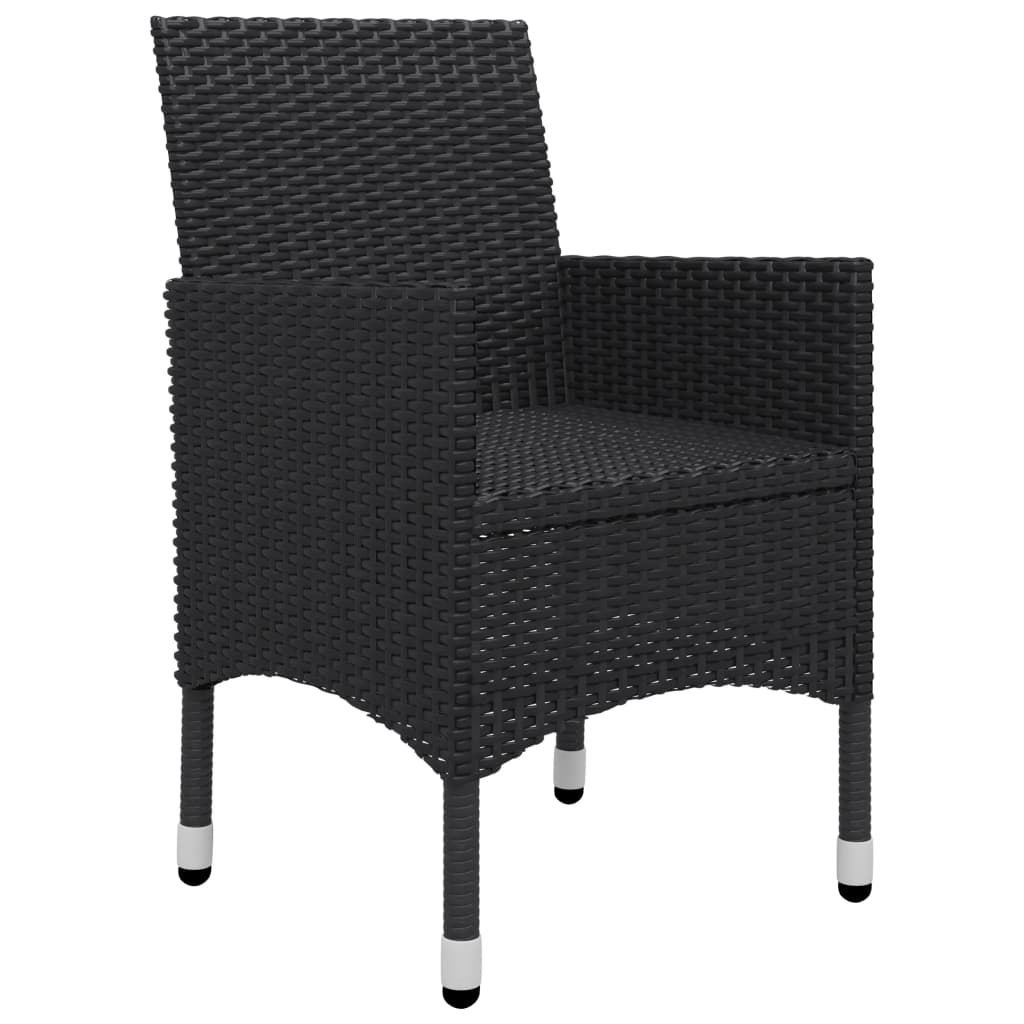 Set mobilier de grădină cu perne, 3 piese, negru GartenMobel Dekor