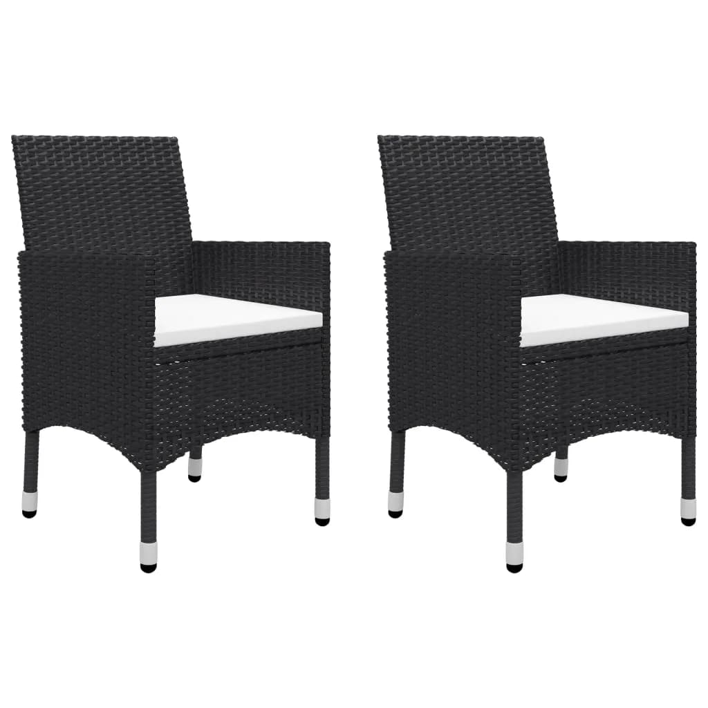 Set mobilier de grădină cu perne, 3 piese, negru GartenMobel Dekor