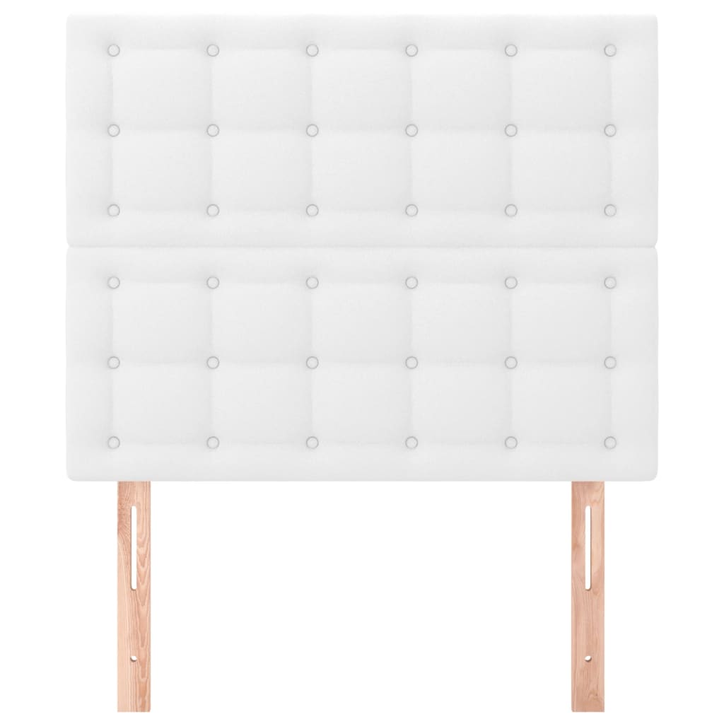 Tăblii de pat, 2 buc, alb, 90x5x78/88 cm, piele ecologică GartenMobel Dekor