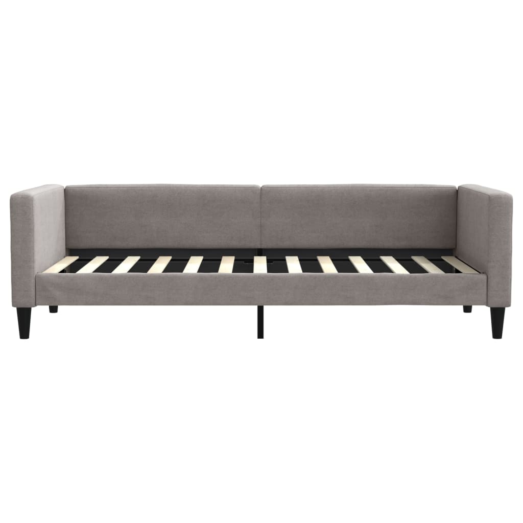 Pat de zi cu saltea, gri taupe, 80x200 cm, textil GartenMobel Dekor