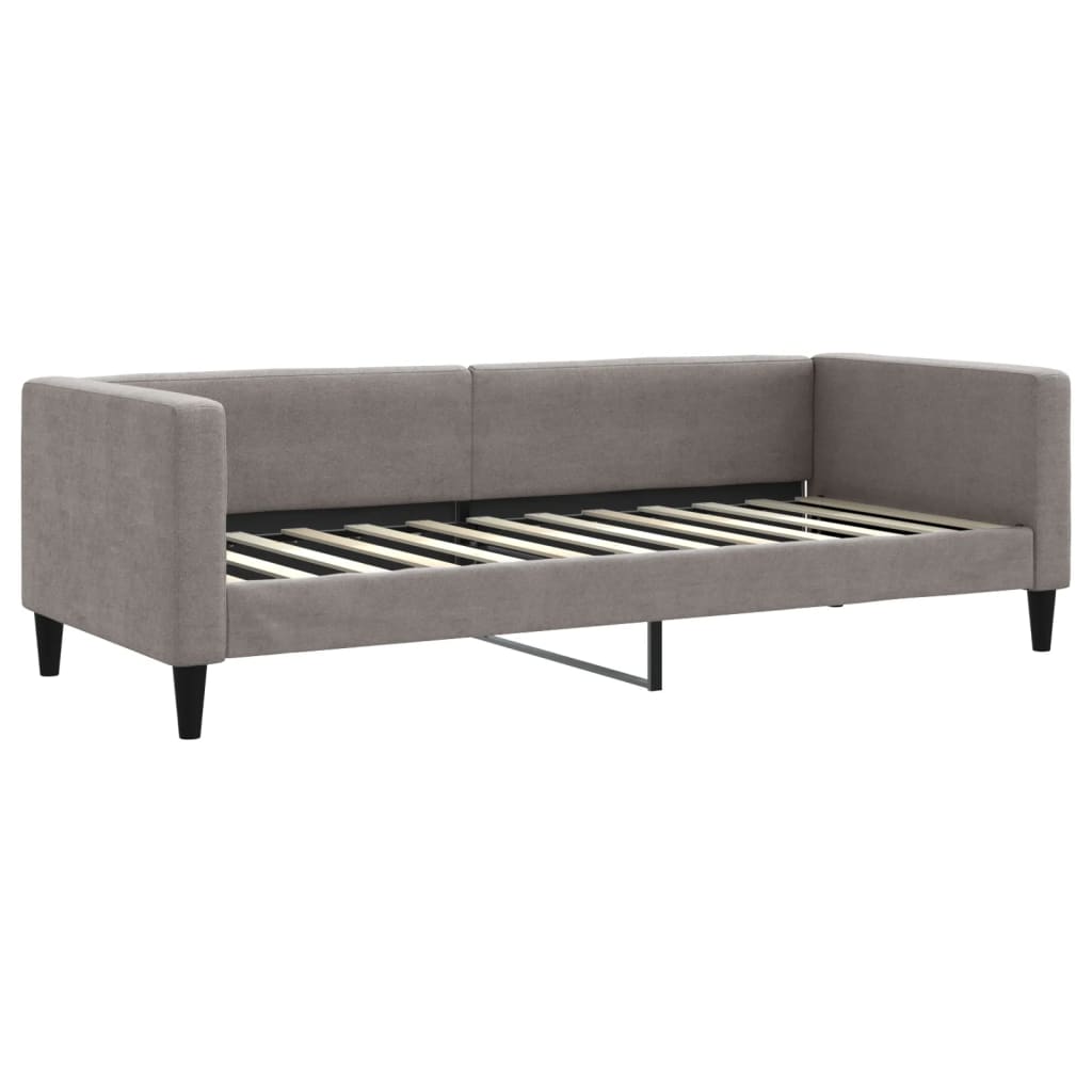 Pat de zi cu saltea, gri taupe, 80x200 cm, textil GartenMobel Dekor