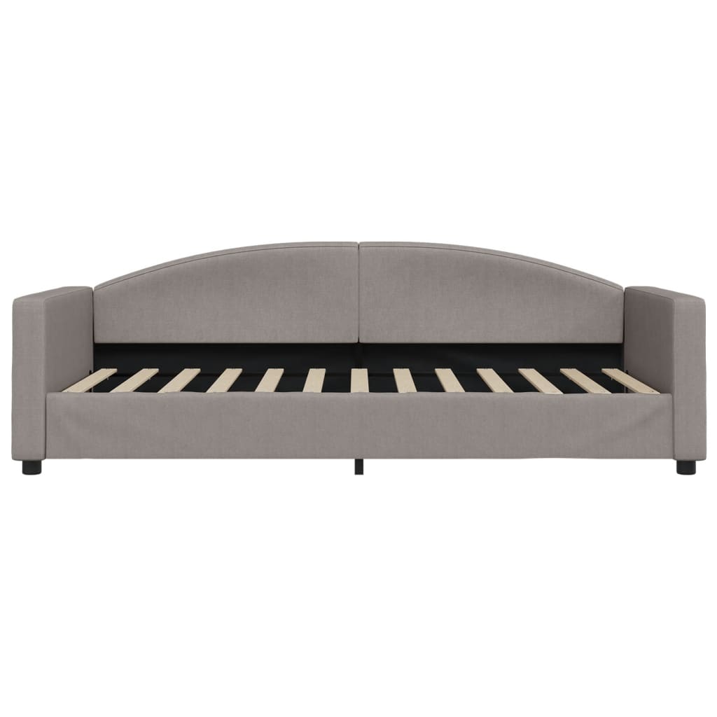 Pat de zi cu saltea, gri taupe, 90x200 cm, textil GartenMobel Dekor