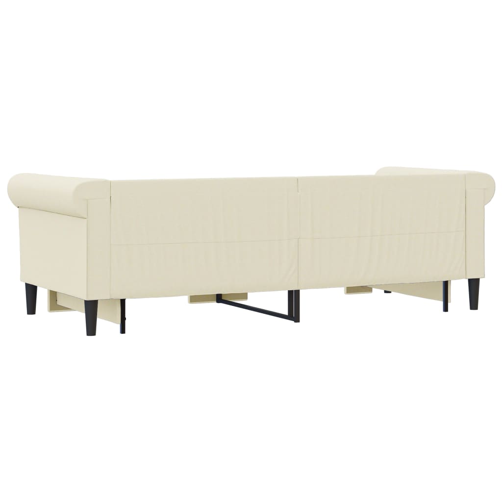 Pat de zi cu extensie și sertare crem 90x200 cm piele ecologică GartenMobel Dekor