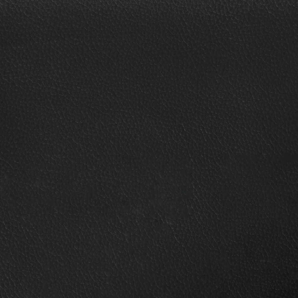 Pat cu saltea, alb și negru, 200x200 cm, piele ecologică GartenMobel Dekor