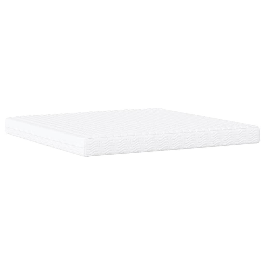 Pat cu saltea, gri, 200x200 cm, piele ecologică GartenMobel Dekor