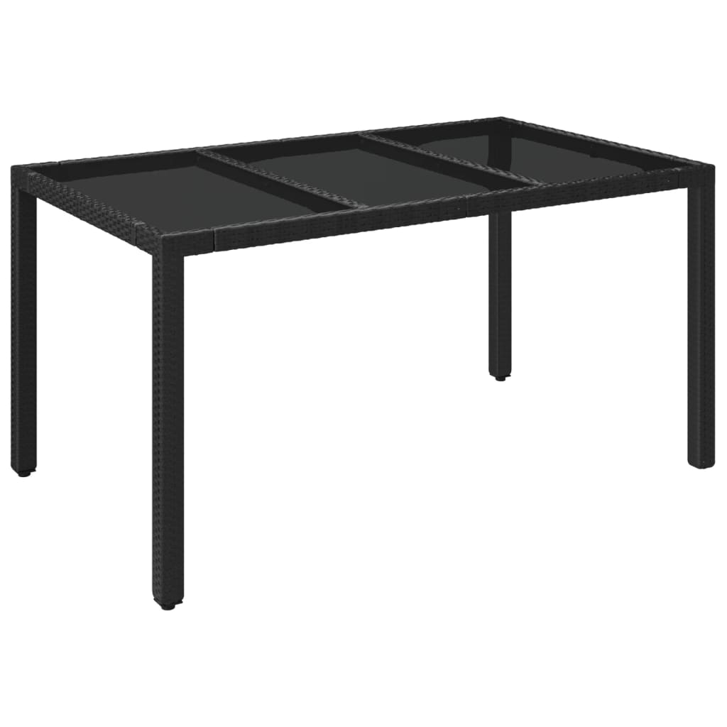 Set mobilier de grădină cu perne, 5 piese, negru, poliratan GartenMobel Dekor
