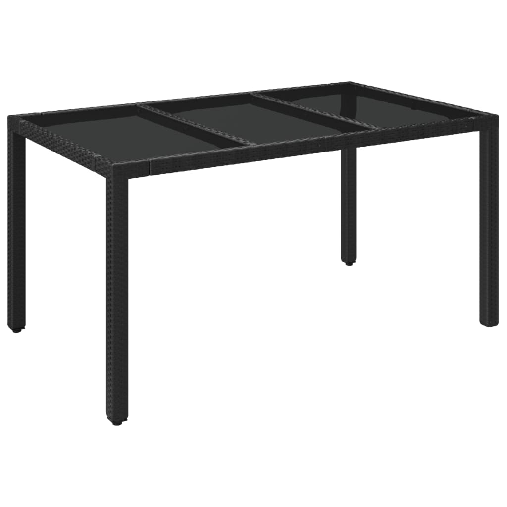 Set mobilier de grădină cu perne, 7 piese, negru, poliratan GartenMobel Dekor