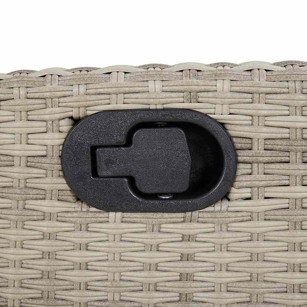 Set mobilier grădină cu perne, 9 piese, gri deschis, poliratan GartenMobel Dekor